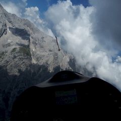 Flugwegposition um 12:13:58: Aufgenommen in der Nähe von Gemeinde Wildermieming, Österreich in 2680 Meter
